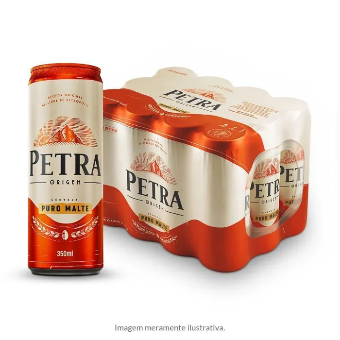 Cerveja Puro Malte lata 350ml – Petra (GELADA)