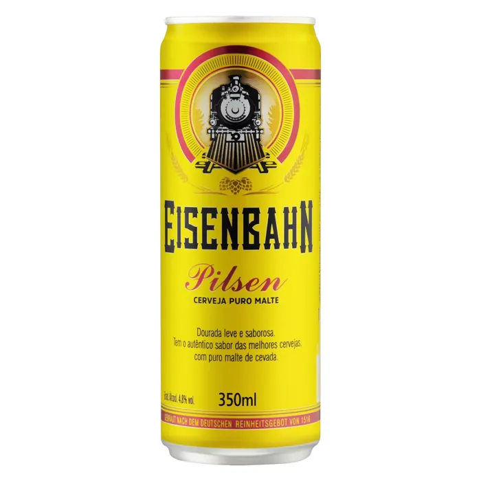 Cerveja Pilsen Puro Malte Eisenbahn Lata 350ml (GELADA)
