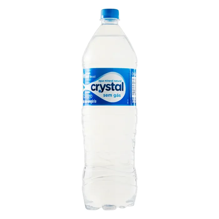 Água Mineral Natural sem Gás Crystal Garrafa 1,5l (GELADA)