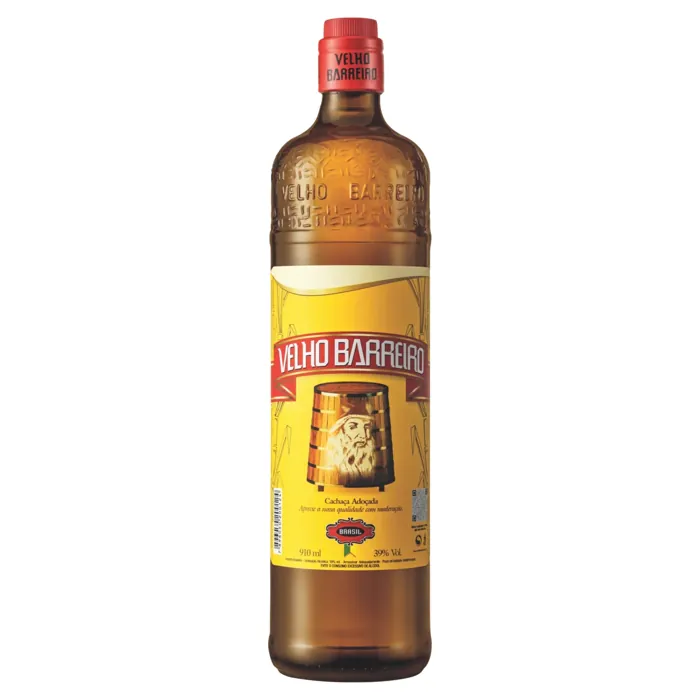 Cachaça Adoçada Velho Barreiro Garrafa 910ml (GELADO)