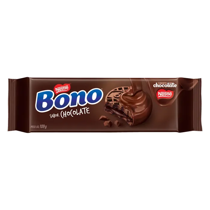 Biscoito BONO Recheado Coberto Chocolate 109g
