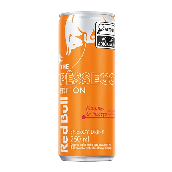 Energético Red Bull Morango e Pêssego 250ml