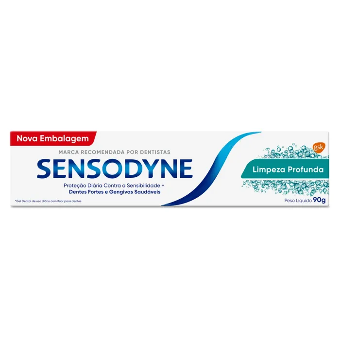 Gel Dental Sensodyne Limpeza Profunda Caixa 90g