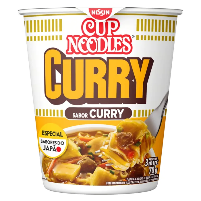 Macarrão Instantâneo Curry Nissin Cup Noodles Copo 70g