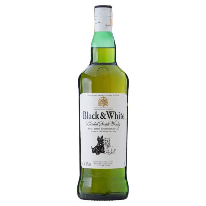 Whisky Escocês Blended Black & White Garrafa 1l