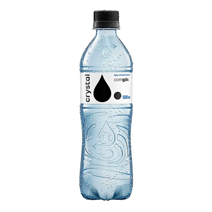 Água Mineral Natural com Gás Crystal Garrafa 500ml