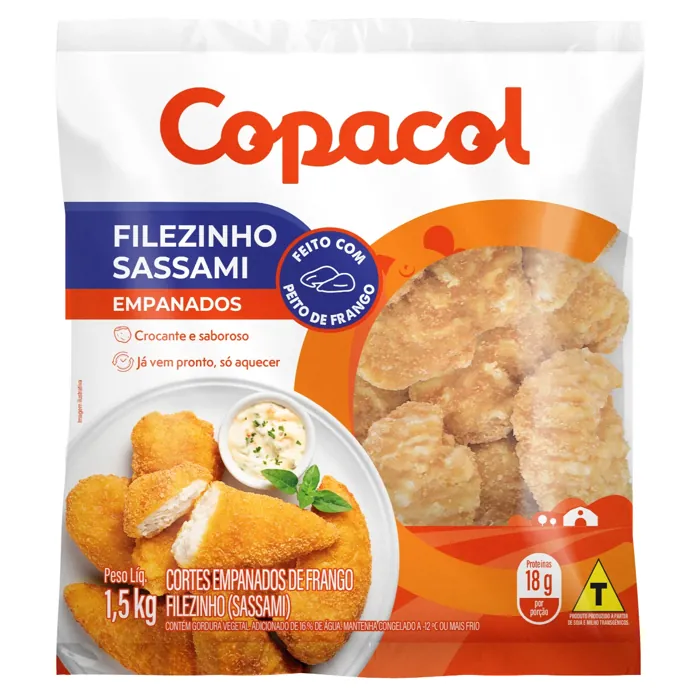 Filezinho de Frango Empanado Congelado COPACOL 700g