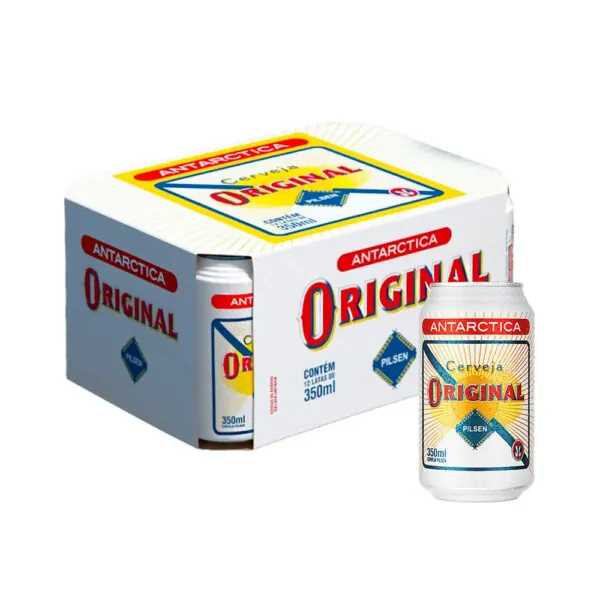 Cerveja Antarctica Original 350ml 12 Unidades (GELADA)