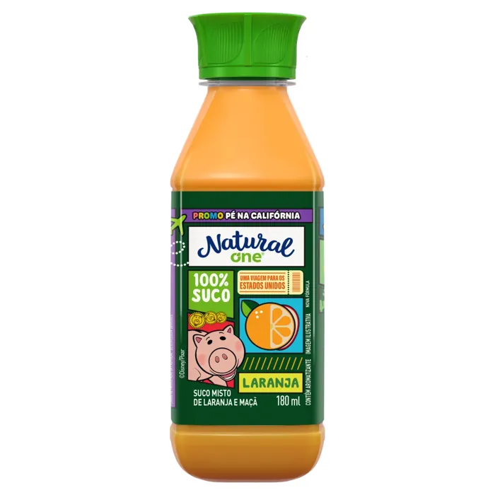 Suco Laranja e Maçã Natural One Ambiente Garrafa 180ml (GELADO)