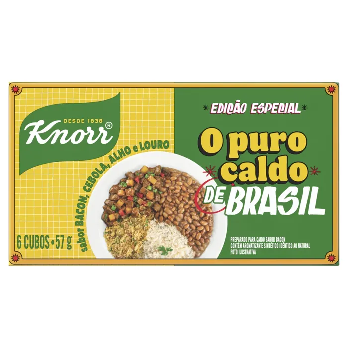 Caldo Tablete Knorr Puro Caldo de Brasil Caixa 57g 6 Unidades