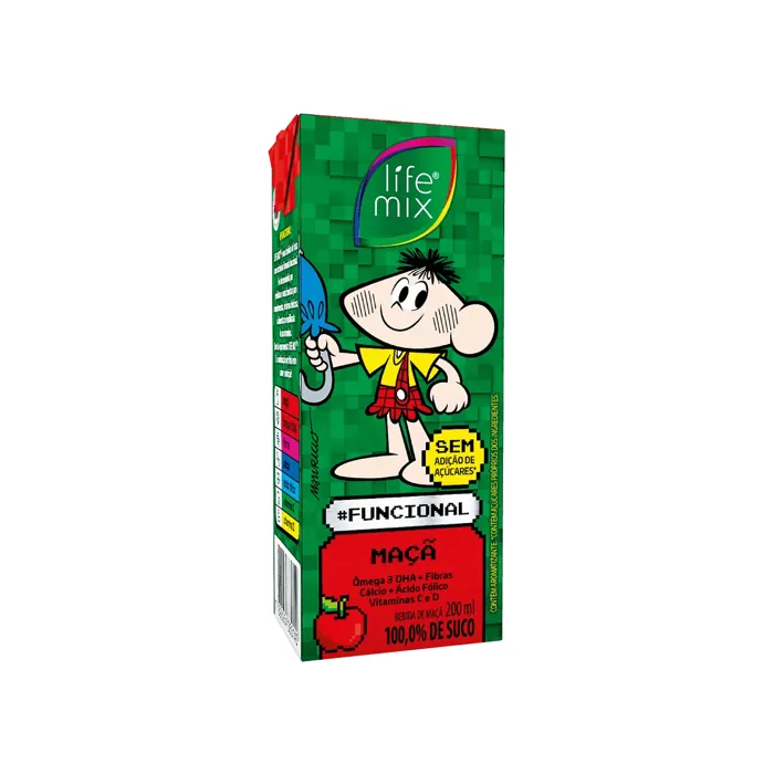 Suco Maçã Turma da Mônica Life Mix Caixa 200ml