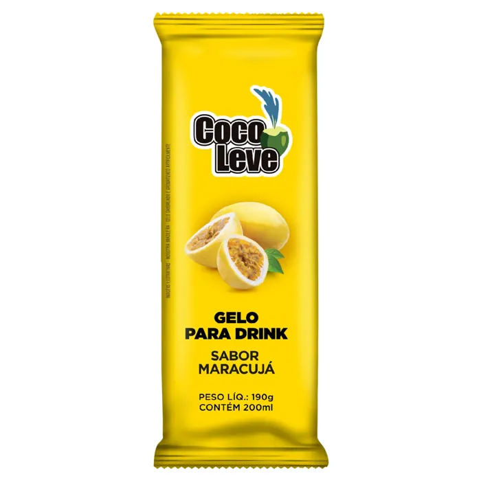 Gelo para Drink Maracujá Coco Leve Pacote 190g