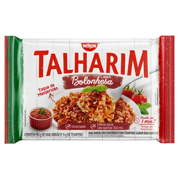 Macarrão Instantâneo de Bolonhesa Nissin Miojo Talharim Pacote 99g