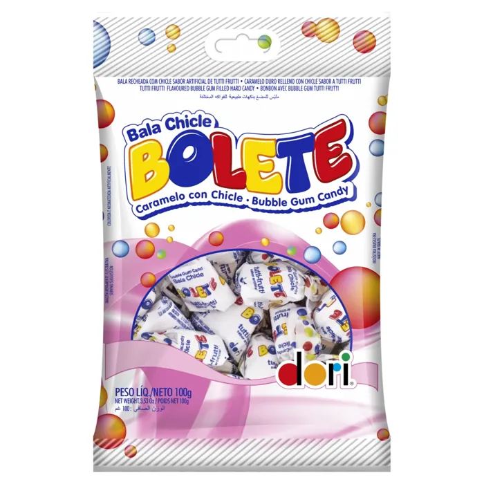 Bala Tutti Frutti Recheio Chicle Dori Bolete Pacote 100g