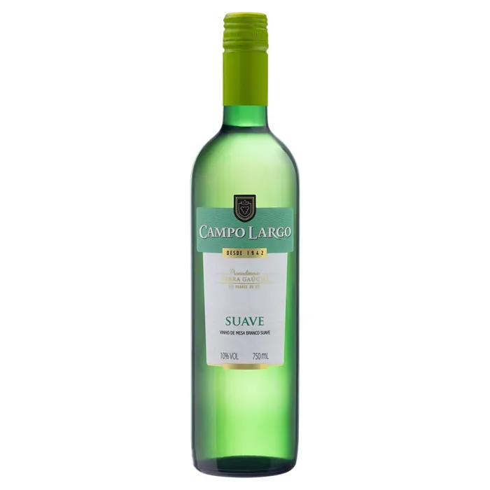 Vinho Brasileiro Branco Suave Campo Largo Serra Gaúcha Garrafa 750m