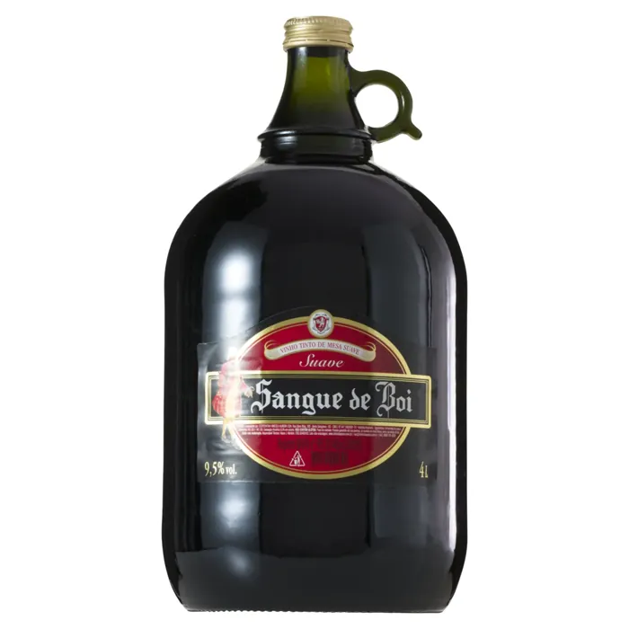 Vinho Brasileiro Tinto Suave Sangue de Boi Serra Gaúcha Garrafão 4l