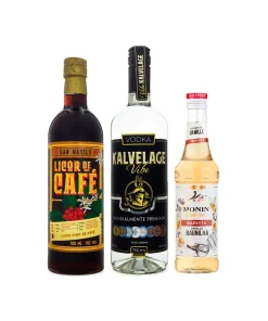 Vanilla Espresso Martini Cocktail Combo - Vodka + Licor de Café + Xarope de Baunilha